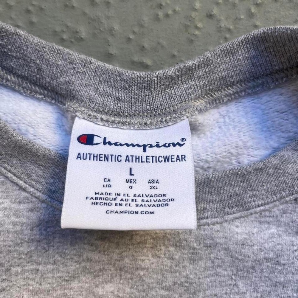 TCU Champion Sweatshirt Womens Large Gray Purple College Crewneck Pullover - Picture 4 of 6